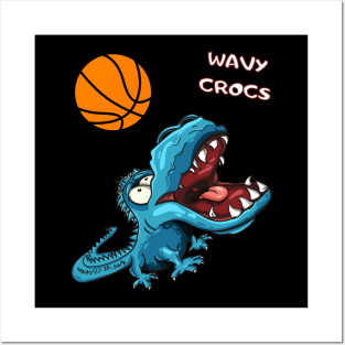 Detroit Wavy Crocs Basketball Squad Warmup Jersey Posters and Art